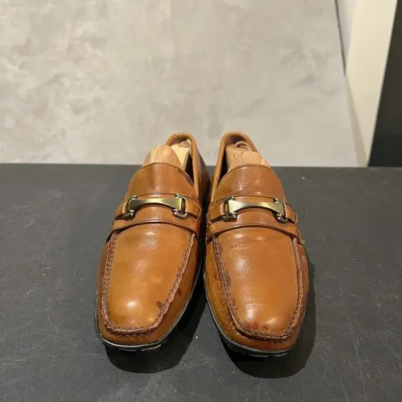 Allen Edmonds Elwood Shoes Mens Size 9 Brown Leather Driving Moc Loafers Slip On